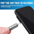 Reset PortPlugs SIM Tray Ejector Tool + Charging Port Cleaning Brush for Phones & Earbuds - SIM Card Removal Tool, Pin