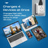 Ceptics UK Ireland Hong Kong Plug Adapter, International Power Plug with USB & USB-C for Fast Charging