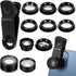 KALLORY 1Set Mobile Phone Lens Camera Lens Kit with Wide Angle Macro Fisheye