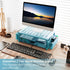 gianotter Monitor Stand with Drawer and Pen Holder, 2-Tier Blue Desk Accessories, Ideal for Office Supplies