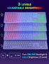 Wireless Keyboard and Mouse Combo, RGB Backlit, Rechargeable, Full-Size Ergonomic Tilt Angle, 2.4GHz Quiet Keyboard