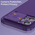 iPhone 13 Pro Max Case - Slim Magnetic Cover with Slide Lens, MagSafe Compatible, 6.7" Purple for iPhone 13 Pro Max.