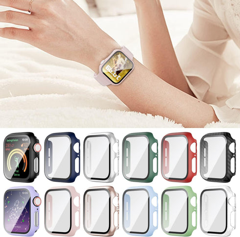 Haojavo 12 Pack Case with Tempered Glass Screen Protector for Apple Watch 40mm SE (2nd Gen) Series 6 5 4