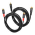 10ft/3m Devinal RCA Female to Male Extension Cable - Premium Audio Extender Cord for High Sound Quality & Durability