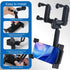 Large Rearview Mirror Phone Holder, 360° Rotatable and Retractable, Anti-Shake Design for All Phones