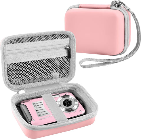 Leayjeen Underwater Camera Case for EUXOR/YEEIN/FKATEEN/YISENCE/HICSHON 10FT 30MP FHD 1080P Waterproof Camera (Pink)