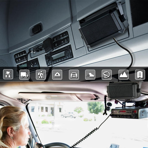 Rectangular External Communications Speaker - CB Radio Speaker for Ham Radio, External Scanners for All 3.5mm Audio