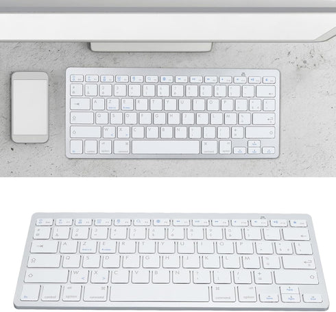 Zopsc Portable Compact Bilingual Language Keyboard, Bluetooth Keyboard for iOS, Android, Windows