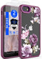 Dretal iPhone SE 2022/2020 Case, with Tempered Glass Screen Protector, Military Grade Drop Tested, Purple