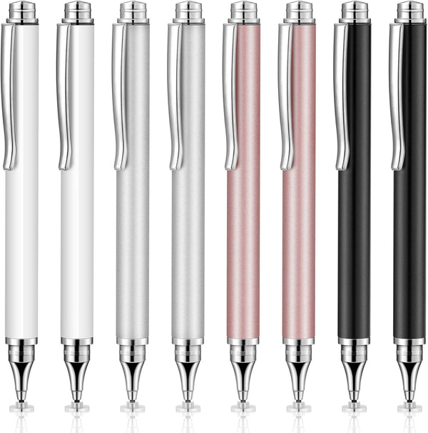 Weewooday 8 Pieces Capacitive Stylus Pens - Universal Disc Stylus for Most Touch Screen Smart Devices