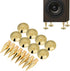 Socobeta 8 Pairs Copper Speaker Spike Set with Base Pad for Speaker Isolation Stand