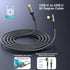 OKRAY USB C Cable, 2-Pack 10ft iPhone 15 Charger Cord USB-C to C 90 Degree Fast Charging Compatible for iPhone 15 Pro