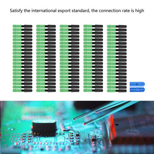 Hilitand 100Pcs SC/APC Fiber Optic Cable Adapter, Embedded Quick Fast Connector (Straight Plug)