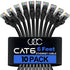 Ultra Clarity Cables Cat 6 Ethernet Cable 6 Feet (10 Pack), Cat6