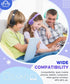 C3 Kids Headphones Wired, On-Ear for Boys Girls with 3.5mm Jack, Foldable, Adjustable Headband, Child Headphones for