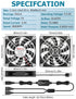 2PCS 80mm 15mm 2 1 PS4 PS5 Wathai x Small USB Fan, USB Cooling Fan in for AV Receiver Flat Panel Xbox DVR Router TV Box
