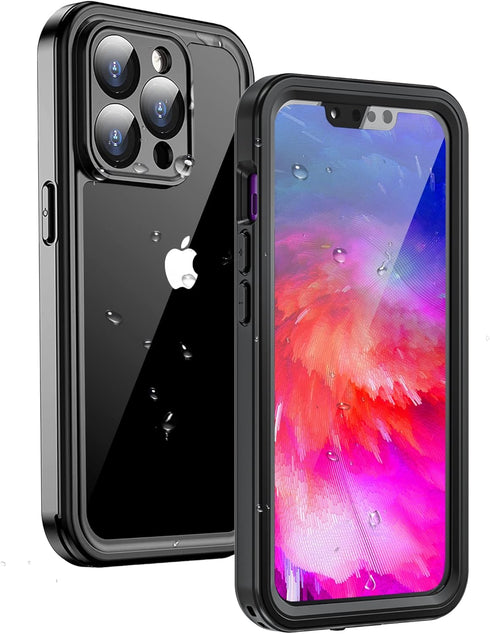 Waterproof Case for iPhone 14 Pro Max with Screen Protector, 360° Full Body Protection, IP68 Snowproof Dustproof