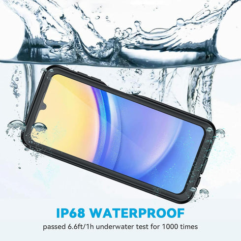 Lanhiem for Samsung Galaxy A15 5G Phone Case, IP68 Waterproof Dustproof Heavy Duty Full Body Protective Cover,