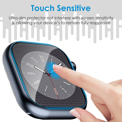 UniqueMe 8 Pack Screen Protector for Apple Watch Series 8/7 45mm, Flexible TPU, Bubble Free, Anti-Scratch HD Clear Cover