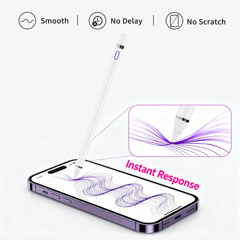 WUHAI 13-17: 1ms 1-Hour Stylus Pen for iPhone Writes Smoothly with Responds - Fully Charges in for One Week
