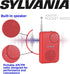 Portable AM/FM Pocket Radio with Built-In Speaker, Red