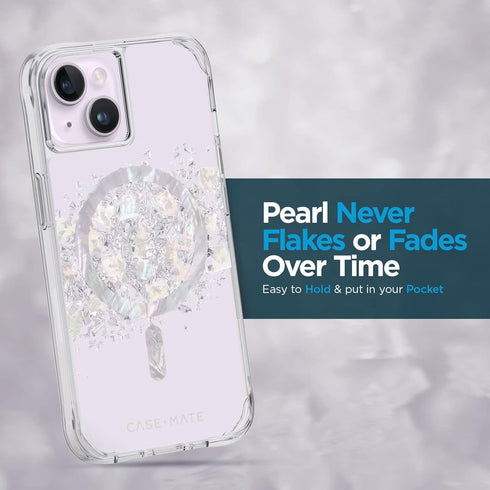 Case-Mate iPhone 14 Plus Case - Touch of Pearl with 10ft Drop Protection, Magnetic Cover