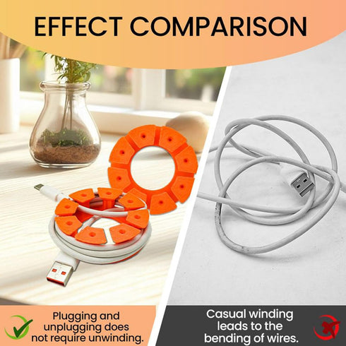Generic Cord Winding Holder - Multi-Layer Cable Organizer with Ties, Wire Storage Tool | Efficient Management