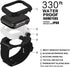 Compatible with Apple Watch Series 5/4 44mm IP68 Waterproof Case, for Series 3/2 42mm with Comfortable Silicone Band