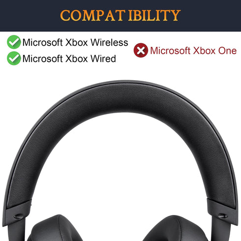 SOULWIT Replacement Headband Pad Kit for Microsoft Xbox Wireless/Wired, Xbox Stereo 20th Anniversary Special Edition Headset, Easy DIY Installation - Black