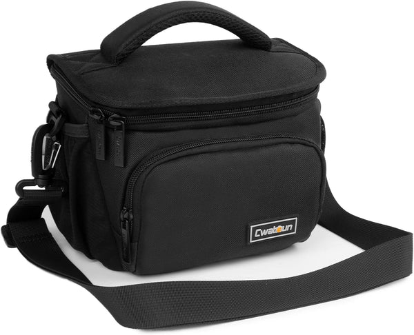 Cwatcun Waterproof Small Camera Bag, Compact Shoulder Bag for Digital Cameras, Travel Photography Bag for Canon, Nikon,
