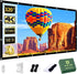 AAJK Outdoor Projector Screen 120 inch, Washable Projector Screen 16:9 Foldable Anti-Crease Portable