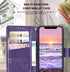 iPhone 12 Pro/iPhone 12 Wallet Case, Women Flip Folio Cover with Butterfly Embossed PU Leather, Purple