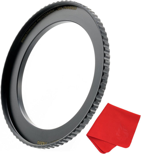 Breakthrough Photography 49mm to 62mm Step-Up Lens Adapter Ring for Filters, Made of CNC Machined Brass with Matte Black Electroplated Finish
