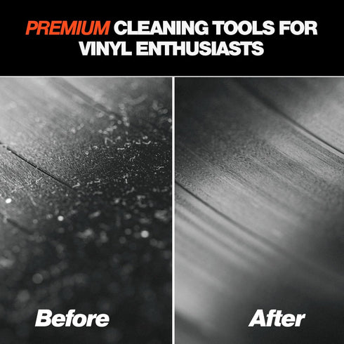 Ultimate Vinyl Record Cleaning Kit, Includes Record Cleaner, Velvet Brush, Microfiber Brush & Storage Pouch
