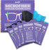 Microfiber Eyeglass Cleaning Cloths - Premium Japanese Microfiber for Glasses, Lens Cleaner, Pack of 6