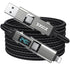 4 in 1 USB C Cable with Wattage Display, 240W Round Nylon