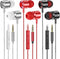 3 Pack Wired Earbuds with Microphone, In-Ear Headphones Wired with Noise Blocking