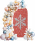 Duskova Living 4 Modern Themed Arch Backdrop Cover FT, Winter Watercolor Sparkling Snowflake Pattern Wedding Arch Cover