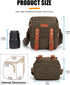 CADeN Compact Camera Bag Case: Small 1.0 Brown, Canvas Leather Trim, Waterproof, Compatible for Nikon, Canon, Sony