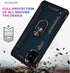 STARSHOP Compatible Samsung Galaxy A71 5G Phone Case with Tempered Glass Screen Protector, Blue