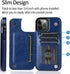 uCOLOR Wallet Case for iPhone 13 Pro Max 6.7" with Card Holder Slot, Folio Flip PU Leather Kickstand Cover (Navy