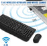 EDJO Wireless Keyboard and Mouse Combo, Full-Sized Ergonomic Computer Keyboard with Wrist Rest and 3 Level DPI