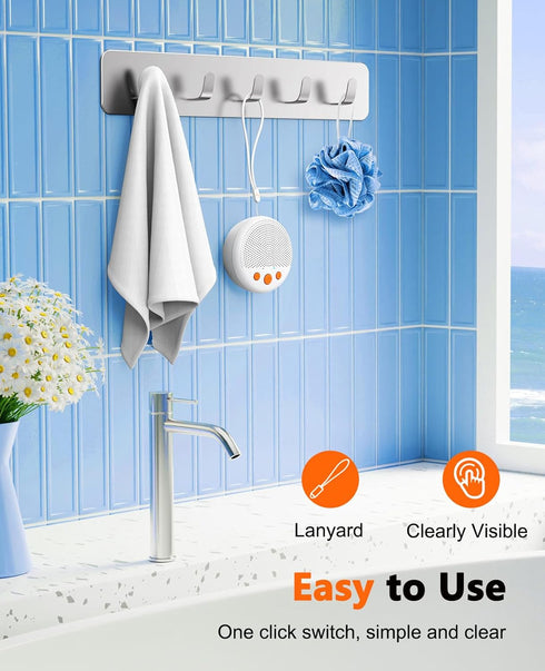 LENRUE Shower Speaker, Bluetooth Waterproof Speaker Wireless, Portable Speaker with Clear Loud Sound, Suction Cup