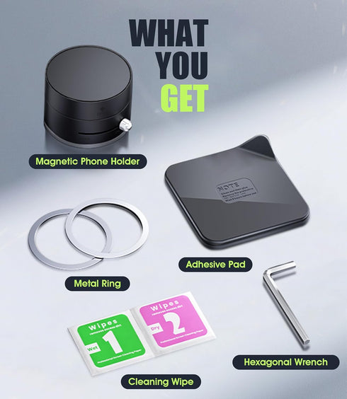 Seltureone Holder2025 Upgrated,360 Vacuum Magnetic Phone Rotatable and Retractable Vacuum Suction Phone Stand