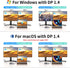 WWLSV 4K@60Hz(DP 1.4 2 14-in-1 3.1/100W Docking Station Dual Monitor for MacBook/Dell/HP/Lenovo Laptop, Dual Required)