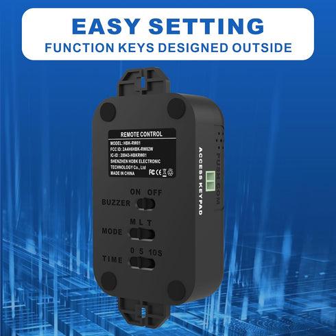 UHPPOTE 433mhz 12VDC Remote Control with DC Power Connector for Access Control Lock
