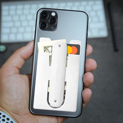 Silicone Phone Card Holder Pocket with Stand - Stick On Wallet, Adhesive Credit Card Pouch for iPhone & Samsung Galaxy
