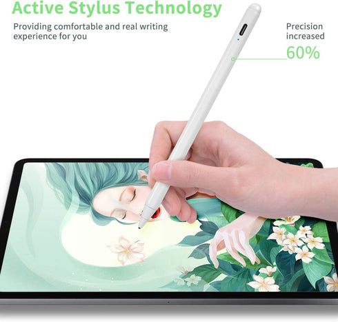 Electronic Stylus for Samsung Galaxy Tab S6/S7/S8/S9 Ultra, Active Capacitive Pencil for Drawing and Writing, White