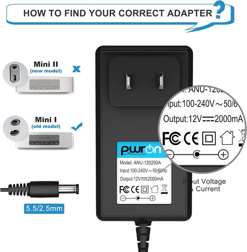 PwrON 12V AC DC Adapter Compatible with Bose SoundLink-Mini Bluetooth Speaker (1st Gen ONLY) and Bose-SoundDock-XT
