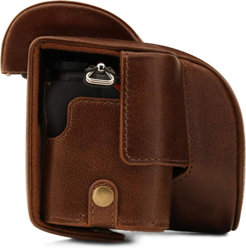 MegaGear Genuine Leather Camera Case for Nikon Z50 (16-50mm)